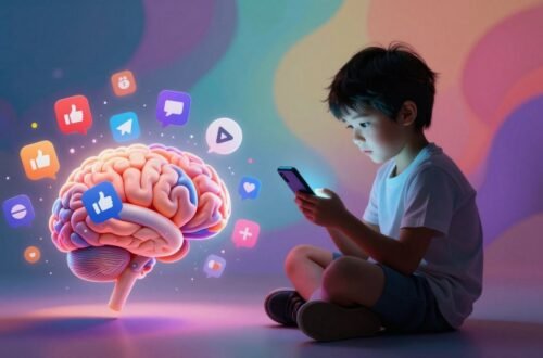 social media kids brain