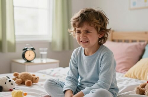 child wakes up angry